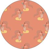 Bonateks, Ronde digitaal bedrukte muismat, antislip onderkant, voor kantoor en thuis, diameter: 22 cm