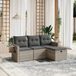 Maison Exclusive - Ensemble de meubles de jardin 4 pièces avec canapé et coussins, gris clair, en polyrotin