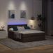 Maison Exclusive - Cadre de lit ottoman avec matelas marron foncé 140x200 cm tissu