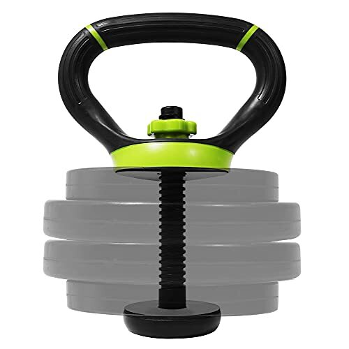 Yes4All Unisex's verstelbare Kettlebell Handvat-Neo Groen, Gewichtsplaat Converter