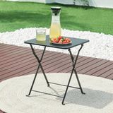 [en.casa] Tuintafel Vegårshei opvouwbaar 45x40x40 cm zwart