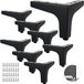 Métal Pieds de meuble 10 cm Set de 8