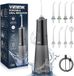 Vimmk Monddouche, draadloos, elektrische tandreiniger, waterflosser, 5 modi en 8 sproeiers, USB-C oplaadbare waterflosser, IPX7 waterdicht, 300 ml waterreservoir, mondreiniger voor reizen en thuis