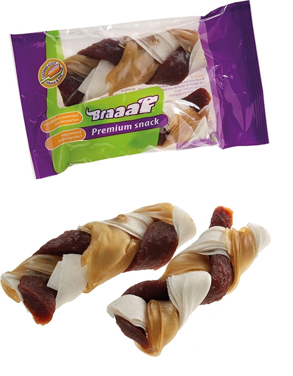 Braaaf snack twister vlecht middel - 1 ST Ã 2 ST