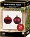 Bellatio Decorations Shoppartners Bv 24 Stuks mix glazen Kerstballen pakket donkerrood 6 cm