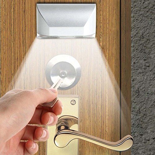 LEDMOMO Keyhole Led-lamp, infrarood-sensor, bewegingsmelder, voor deur en sleutelgat, 4 ledlampen