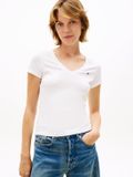 Tommy Hilfiger Tommy Jeans Dames TJW 2PACK V-hals TEE DW0DW21367 S/S T-Shirt, Multi (Ecru/Lichtroze), XS