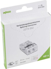 WAGO® Mini lasklem 2-voudig 2x0.5-2.5mm² - 2273-202 - 40 stuks in blister