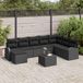Maison Exclusive - Ensemble de jardin 9 pièces, couleur noire [Synthétique] : Polyrotin