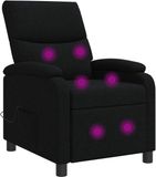 vidaXL Relaxstoel Zwart Stof