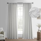 HPD Half Price Drapes Basic faux linnen gordijnen - 274 cm lang paar - 2 panelen - 50 W x 108 l - natuurlijk linnen gordijn voor woonkamer, slaapkamer, eetkamer, moderne boerderij gordijnen, gebroken