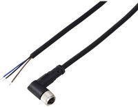 TRU COMPONENTS TC-13748760 Aansluitkabel M8 x 1 3-polig haaks 2 m Zwart