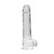 Shots RealRock Crystal Clear - 9" / 22cm Dildo réaliste avec testicules