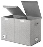 Grote opbergbox met deksel voor speelgoed en kleding - Grijs