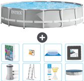 Intex Rond Prism Frame Zwembad - 457 x 107 cm - Grijs