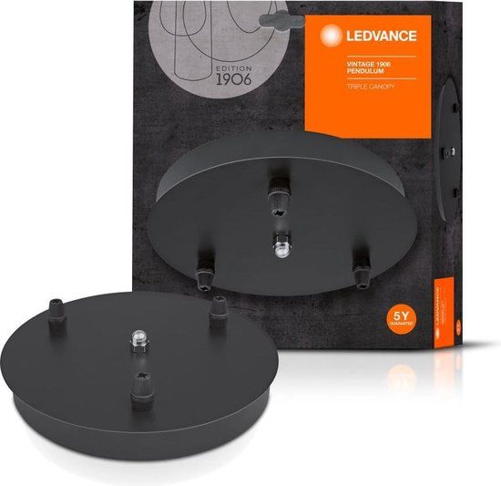 Ledvance Vintage 1906 Pendulum 3X Canopy | Black | Aluminium