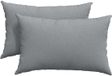 vidaXL - Zitkussens - 2 - st - Stof - Lichtgrijs - 60 - x - 40 - cm