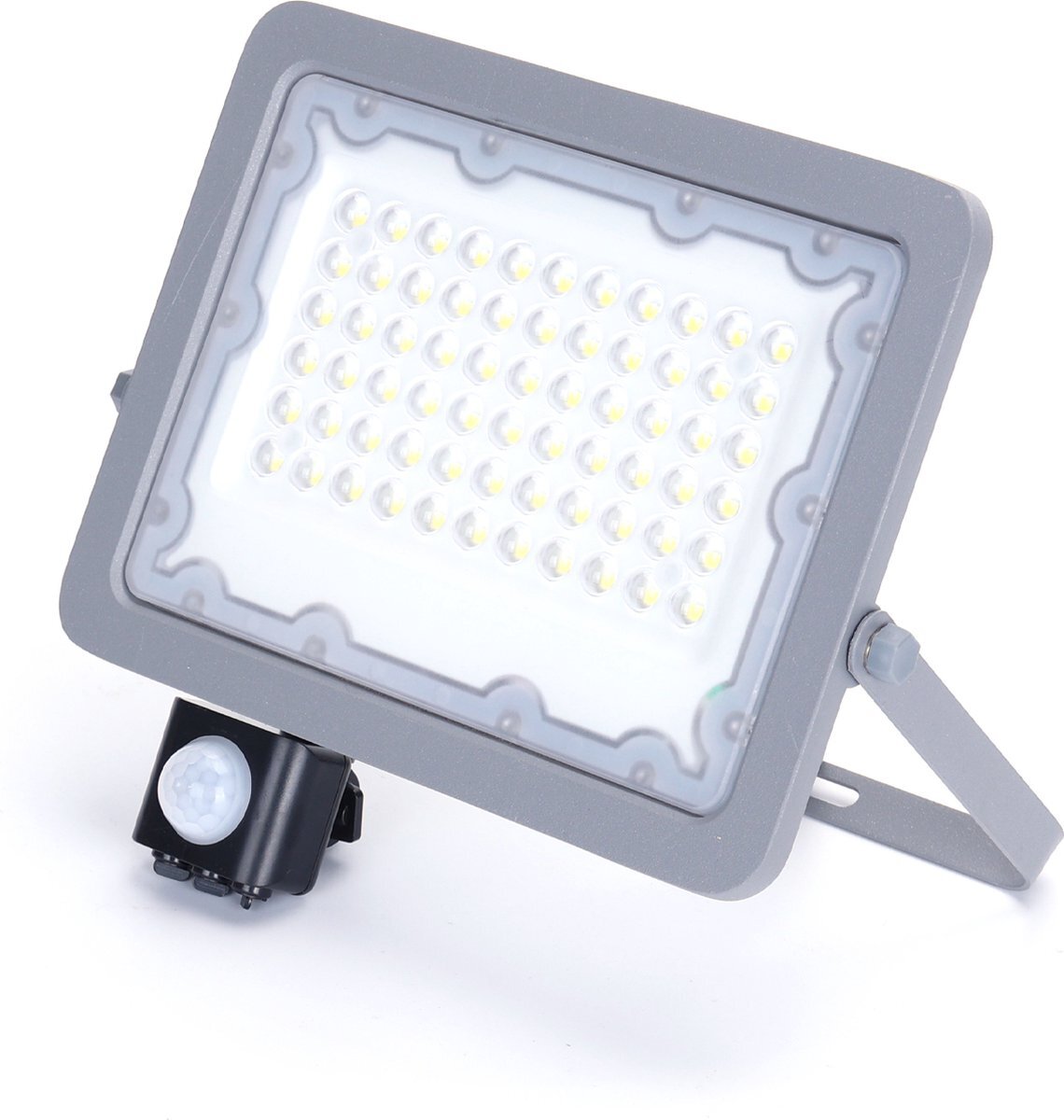 Aigostar Buitenlamp grijs | LED 50W=450W halogeen schijnwerper | IR sensor | daglichtwit 6500K | waterdicht IP65