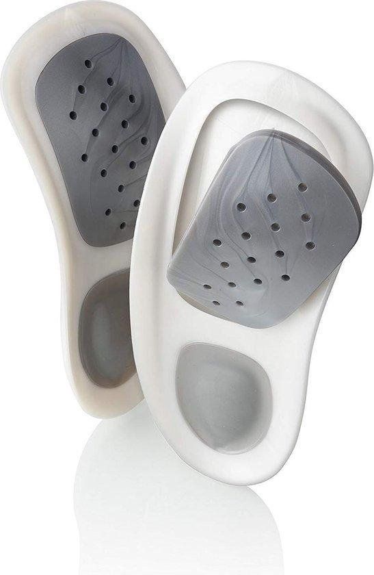 Inlegzolen - Maat 41 - Unisex - Kunststof - Schokdemping - Wit/Grijs