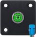 ProRide Interrupteur à pression en métal Panneau encastrable 220V ON-OFF - 12mm - avec câble de connexion - indication LED Vert