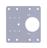 Amig - Set van 5 scharnierreparatieplaatjes - 90 x 90 mm - 35 mm gat - Voor het repareren van komscharnieren - Meerdere gaten voor de meeste scharnieren - Mat roestvrij staal