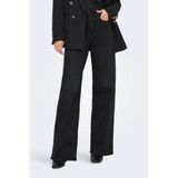 ONLY high waist wide leg jeans ONLHOPE black denim