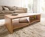 DELIFE Salon tafel Live-Edge Acacia naturel tafel met boomrand 130x60 cm