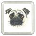 Heritage kruissteek set Aida "mops (A)", tellpatroon, CFPU1391-A, onderzetter grootte 7,5x7,5cm