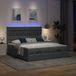 Maison Exclusive - Lit plateforme avec matelas, gris foncé, 200x200 cm, textile