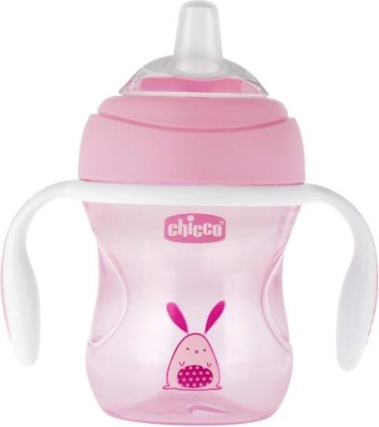 Chicco drinkbeker Transition cup junior 200 ml siliconen roze