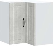 vidaXL - Lucca meuble d'angle de cuisine - Bois traité - Gris béton
