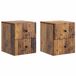 vidaXL Muurbevestigde Nachttafel Set van 2 Oud hout 33 x 34,5 x 40 cm
