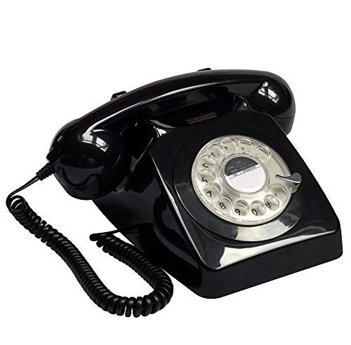 GPO 46RBLK 746 bureautelefoon met draaiknop zwart