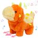 Dinosaurus jouet - Marchant et rugissant - Orange - 20 cm
