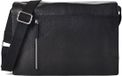 Strellson Messenger Bag Kennington Jeremy Black Leather 15-inch Laptop Compartment