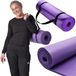 FIT4MED Tapis de yoga vert - Violet - 183x61 cm - Épaisseur 1 cm - Tapis antidérapant