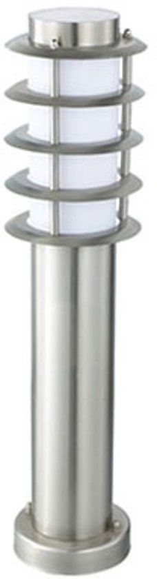 BES LED Nalid 3 - Buitenlamp - Staand - RVS - E27 - Rond - 50cm - Chroom