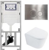 Geberit QeramiQ Dely Toiletset - Diepspoel - Rimless - Inbouwreservoir - Softclose Zitting - Glans Wit