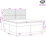 vidaXL Boxspringbed met matras en hoofdbord, blauw, 140 x 200 cm, fluweel