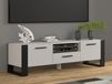 NAKUMI meuble TV-hifi 3 portes 160 cm blanc
