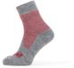 SealSkinz Waterproof All Weather Enkelsokken, red/grey marl