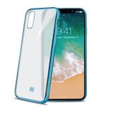 Celly Laser Matt - iPhone X - Blauw/Transparant