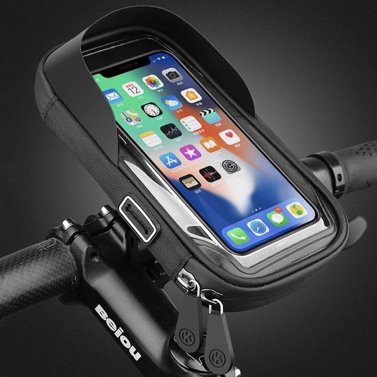 CoverMore Universele Telefoonhouder Fiets - Ook voor Motor - GSM houder - Fietshouder - Zwart