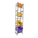 Simon Rack Drankenkratrek, mm, Planken voor Drankenkrat voor 4 kratten, Vrijstaande Kratstandaard Drankenrek Waterkratrek Bierkratrek Kratrek, Grijs