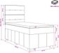 vidaXL Boxspringbed met matras Donkerbruin 100 x 200 cm Stof