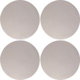 Wicotex Sets de table Uni - 4x - gris - rond 38 cm