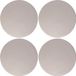 Wicotex Sets de table Uni - 4x - gris - rond 38 cm