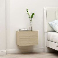 vidaXL Nachtkastje 40x30x30 cm bewerkt hout sonoma eikenkleurig