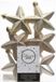 Decoris kersthangers - 6 stuks - 7.5cm - kunststof - Champagne