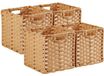 Boîte de rangement, 31 cm, aspect rotin, polyrotin, motif popcorn, set de 4 pièces